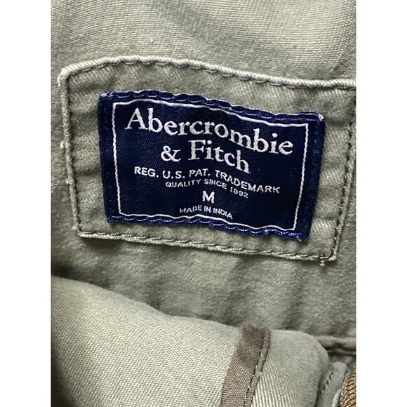 Abercrombie & Fitch Women's Green Long Sleeve Full Zip Utility Coat Jacket Sz M - Picture 4 of 5